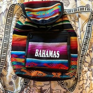HANDMADE Bahamas Mini Backpack. Comes with bonus wallet!